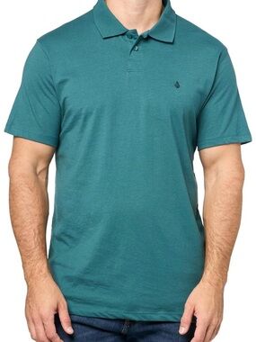Volcom Men's  Cosmic Blue classic fit Polo Shirt